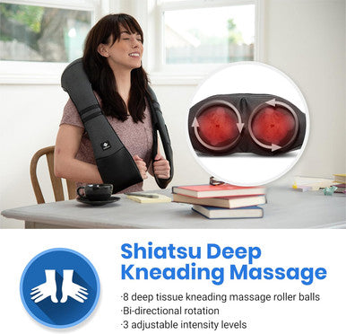 Etekcity Cordless Neck Massager For Pain Relief Deep Tissue, Shiatsu Low Back Massager With Heat, Wireless Electric Shoulder Massager, Best Gifts For Men,Women,Mom & Dad, Kneading Leg Massage Pillow