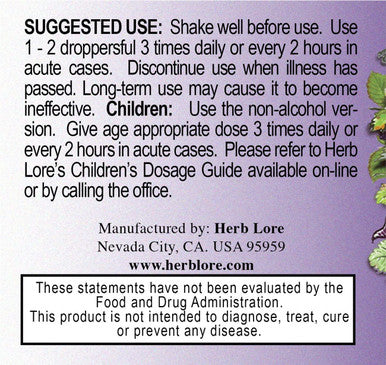 Herb Lore Alcohol Eusacea Tincture 2 fl oz - Liquid Eusacea for Kids & Adults - Herbal Immune System Booster Supplement - Eusacea Augustifolia & Eusacea Purpurea Extract