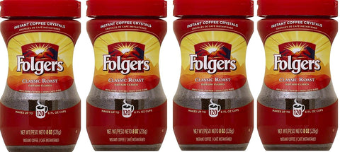 Folgers Instant Coffee Crystals, Classic Roast, 24 Ounces