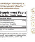 Solgar Standardized Full Potency Bilberry Berry Extract Vegetable Capsules 60 Count