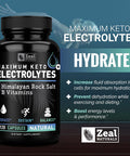 Keto Electrolyte Supplement (120 Capsules) Maximum Keto Electrolytes Supplements Pills W Pink Himalayan Salt, B Vitamins, Magnesium And Potassium Supplement - Salt Pills & Electrolyte Tablets