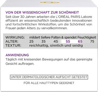 L'Oreal Paris Anti-Wrinkle Expert Day Cream 55+ Anti-Ageing Moisturiser With Calcium Reduces Deeper Wrinkles The Skin Is Firmed And Moisturised For 24 Hours 50 Ml