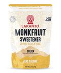 Lakanto Golden Monk Fruit Sweetener with Allulose - Raw Cane Sugar Substitute, Coffee, Tea, Baking, Erythritol Free, Gluten Free, Vegan, Keto Friendly, Sugar Replacement (Golden - 1 lb)