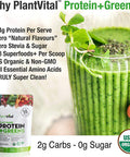 Plantvital Bundle Unflavored Organic Vegan Protein Powder - 18 Superfoods, And Whole Foods Multivitamins With 56 Superfoods For Your Daily Nutrients Needs.