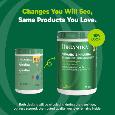 Organika Certified Organic Spirulina Powder Superfood 3Rd Party Tested Pristine Sourcing Vegan 300G