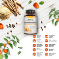 Ashwagandha Immune Support Maximum Potency Made with Organic Ashwagandha for Vitality Sleep Immune Support with Vitamins C B E Elderberry Turmeric Powerful Immune Boosters
