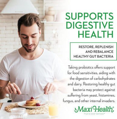 Maxi Health Probiotic Plus Ultimate Prebiotic Advanced Live Probiotics Formula - 50 Billion Live Active Probiotic - 15 Strains - Ultra Protection - Active Pro-50-30 Count