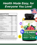 Life's Fortune Life's Energy Advanced Multi-Vitamin and Mineral for Men & Women Non-GMO - Super Greens - ORAC Berries - AntiOxidants - Enzymes - Iron Free - GMP Tested 120 Veggie Tablets
