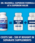 Dr. Maxwell Alpha Gpc 600Mg + Uridine A Choline Enhancer Better Than Alpha Gpc Or Uridine Alone Best Alpha Gpc Choline 2In1 Soy Free No Fillers Usa 60 Pills Acetylcholine Precursor