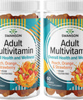 Swanson Mixed Fruit Multivitamin Adult Gummies - Daily Wellness Support for Adults - Formula for Overall Health & Wellness - 60 Gummies (2 Pack)