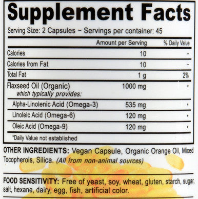 Deva Vegan Flaxseed Oil - Omega 3 - Gluten - 90 Vcaps (Pack of 2)
