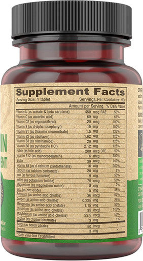 Deva Vegan Multivitamin Mineral Supplement Tiny Tablets 90 Count