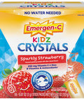 Emergen-C Kidz Crystals On-The-Go Emergen-C Immune Support Supplement With Vitamin C B Vitamins Zinc And Manganese Sparkly Strawberry Stocking Stuffer 56 Stick Packs
