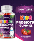 Built Nature Built By Nature Kids Probiotic Gummies - 6 Diverse Probiotic Strains - Digestive & Immune Support - Chewable Kid Probiotic Gummy Supplement - No Refrigeration Required - 60 Gummies