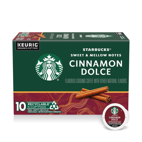 Starbucks K-Cup Coffee Pods, Caramel Naturally Flavored Coffee For Keurig Brewers, 100% Arabica, 1 Box (22 Pods)