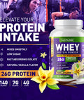 Built Nature Whey Protein Powder - 100% Pure Whey Shake With Whey Isolate, 26G Protein, No Bloating, Mixes Smooth, No Clumps Or Chunks - High Protein, Low Sugar Drink - Natural Vanilla Flavor - 24 Servings