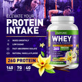 Built Nature Whey Protein Powder - 100% Pure Whey Shake With Whey Isolate, 26G Protein, No Bloating, Mixes Smooth, No Clumps Or Chunks - High Protein, Low Sugar Drink - Natural Vanilla Flavor - 24 Servings