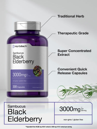 Horbaach Black Elderberry 300 Capsules