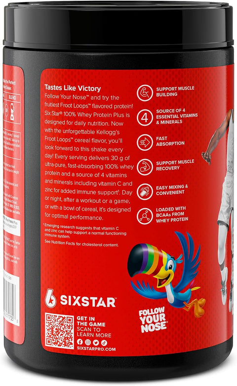Six Star Whey Protein Plus & Creatine Monohydrate Powder Bundle Vanilla Whey Protein Isolate 1.8 Lbs & Unflavored Creatine 60 Servings