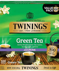 Twinings Lemon & Ginger, Caffeine-Free Herbal Tea Bags, 100 CT Box (1 Pack) | Spicy & Tangy, Ginger, Lemon Peel, Lemongrass, Blackberry Leaves, Soothe Digestion, 100 Foil Lined Individually Wrapped Bags