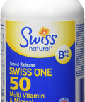 Swiss Natural Timed Release Swiss One 50 | All in One Multi Vitamin & Mineral with B Vitamins | Daily Maintenance for Overall Health | No Additives | 72 Caplets