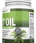 NutriONN MCT Oil - 3000mg - 180 Softgels - Made from 100% Organic Coconuts - Non GMO, Cold Pressed, Paleo Friendly Capsules - Great for Boosting Focus & Energy