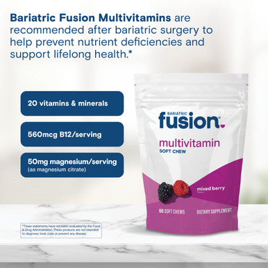 Bariatric Fusion Mixed Berry 60 Soft Chews Multivitamin
