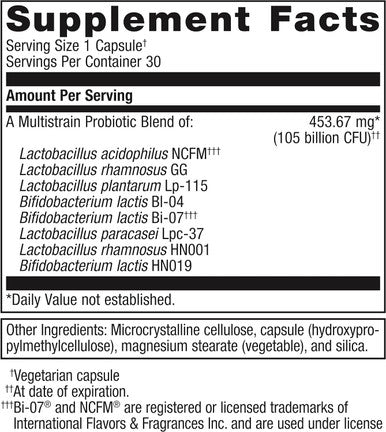 Metagenics UltraFlora BiomePro - Daily Multistrain Probiotic - Digestive Health - Immune Support Supplement - Shelf-Stable Probiotic - 30 Capsules