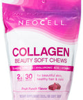 Neocell Beauty Bursts Gourmet Collagen Soft Chews Super Fruit Punch 30 Soft Chews