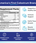 Symbiotics Colostrum Plus Powder 21 oz (597 g) - Immunity Support - Promotes Athletic Performance and Optimal Iron Levels - Immunoglobulin - 25% lgG Antibodies - Gluten Free