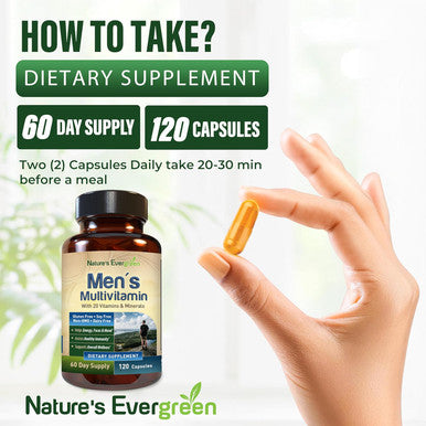 Best Multivitamin For Men Completely Men'S Multivitamins & Multiminerals With Over 20 Vitamins A, C, D, E, B12, Zinc & More Essential Vitamins For Men Energy, Focus & Immune Health. 120 Capsules