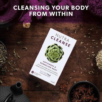 Nutra Tea NUTRACLEANSE - Detox Tea | Colon Cleanse Tea | Constipation Tea - Full Body Detox Cleanse Includes Dandelion Root Milk Thistle and Burdock Root - 20 Enveloped Tea Bags - by Nutra Tea - Herbal Tea