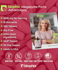 Biophix Megazyme Forte 200 Tablets - Natural Plant Proteolytic Enzymes Nattozimes Serrazimes Supports Digestive System Immune Health