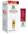 Feel Good Superfoods Feelgood Superfoods Kombucha Iced Tea Packets Delicious Pomegranate Flavored Refreshing Instant Kombucha Powder Fizzy Drink Probiotic Supplement For Gut Health 14 Pack