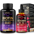 NUTRAHARMONY Organic Vitamin B12 Drops & Biotin, Collagen Capsules
