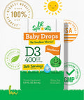 Carlyle Baby Vitamin D3 400 Iu | Liquid Drops | .31Oz (9.2 Ml) | 1 Year Supply (365 Servings) | Vegetarian, Non-Gmo, And Gluten