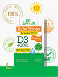 Carlyle Baby Vitamin D3 400 Iu | Liquid Drops | .31Oz (9.2 Ml) | 1 Year Supply (365 Servings) | Vegetarian, Non-Gmo, And Gluten