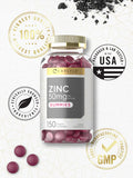 Zinc 50Mg Gummies | 150 Count | Vegan, Non-Gmo And Gluten Free Formula | Zinc Citrate Dietary Supplement | By Carlyle