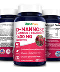 D-Mannose Complex 1400 mg ( with Hibiscus and Cranberry) - 180 Veggie Caps.
