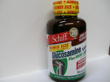 Schiff Glucosamine 1500 Plus MSM 1500 Bonus 15 Tablets=165ct