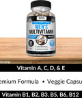 Kaya Naturals Multivitamin for Men Mens Prostate Multivitamin Multi Mineral Daily Supplement Pills for Men Supports Healthy Prostate Vitaminas para Hombres 60 Veggie Capsules