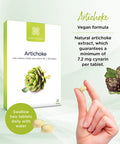 Healthspan Artichoke Extract 360mg (120 Tablets) | High Strength Vegan Artichoke Tablets with 7.2mg of Cynarin | with Calcium, Folate & Vitamin B6 | Supports Digestive Health | Vegan