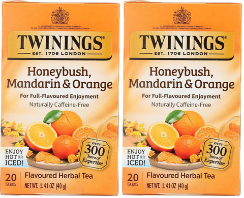 Twinings Lemon & Ginger, Caffeine-Free Herbal Tea Bags, 100 CT Box (1 Pack) | Spicy & Tangy, Ginger, Lemon Peel, Lemongrass, Blackberry Leaves, Soothe Digestion, 100 Foil Lined Individually Wrapped Bags
