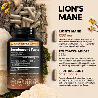NUTRAHARMONY Lions Mane Mushroom Capsules & Electrolyte Tablets