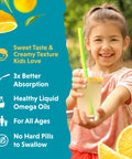 Barlean's Organic Oils Omega Pals Chirpin' Slurpin Lemonade Fish Oil