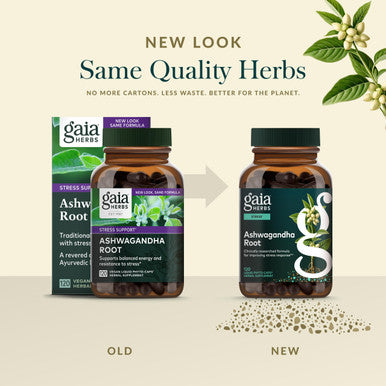 Gaia Herbs Ashwagandha Root 120 Vegan Liquid Phyto-Caps