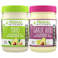 Primal Kitchen Mayo Made With Avocado Oil And Cage-Free Eggs Variety Two Pack Original & Garlic Aioli 12 Ounces Pack Of 2