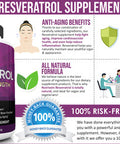 Nutrivein Resveratrol 1450mg - Antioxidant Supplement 120 Capsules Supports Healthy Aging and Promotes Immune, Brain Boost and Joint Support - Made with -Resveratrol, Green Tea Leaf, Acai Berry