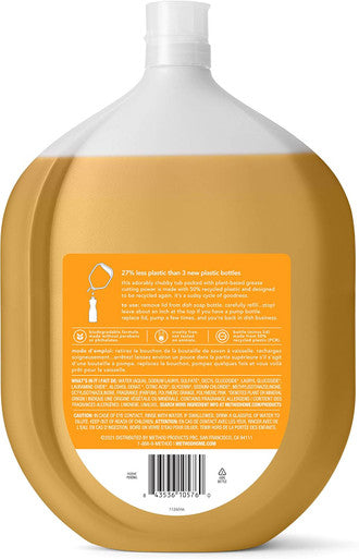 Method Gel Dish Soap Refill Clementine Recylable Bottle Biodegradable formula 54 Fl Oz (Pack of 2)