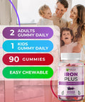 Family Iron Gummies For Women, Men & KidsÃƒÂ¢Ã¢â€šÂ¬Ã¢â‚¬Å“ Chewable Iron Supplements For Women Anemia & Men ÃƒÂ¢Ã¢â€šÂ¬Ã¢â‚¬Å“ Kids Iron Gummies With Iron Vitamins For Women ÃƒÂ¢Ã¢â€šÂ¬Ã¢â‚¬Å“ Vegan,Gluten-Free(Grape Flavor) Immune Support ÃƒÂ¢Ã¢â€šÂ¬Ã¢â‚¬Å“ Usa Made